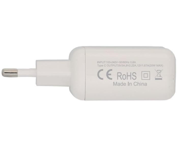 Rebeltec - Rebeltec Väggladdare USB-C H150 Turbo PD20 - Vit