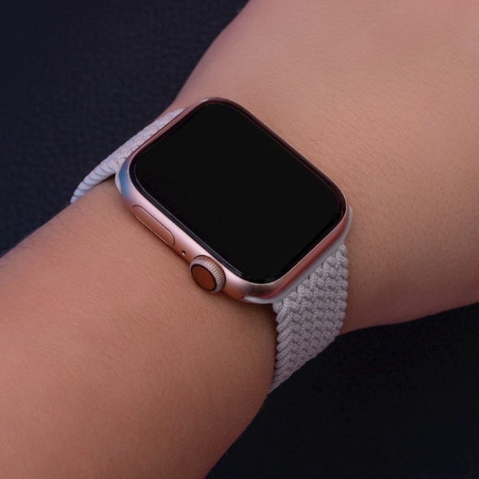 Devia - Devia Apple Watch (42/44/45/49mm) Armband Elastic XS - Ljusgrå