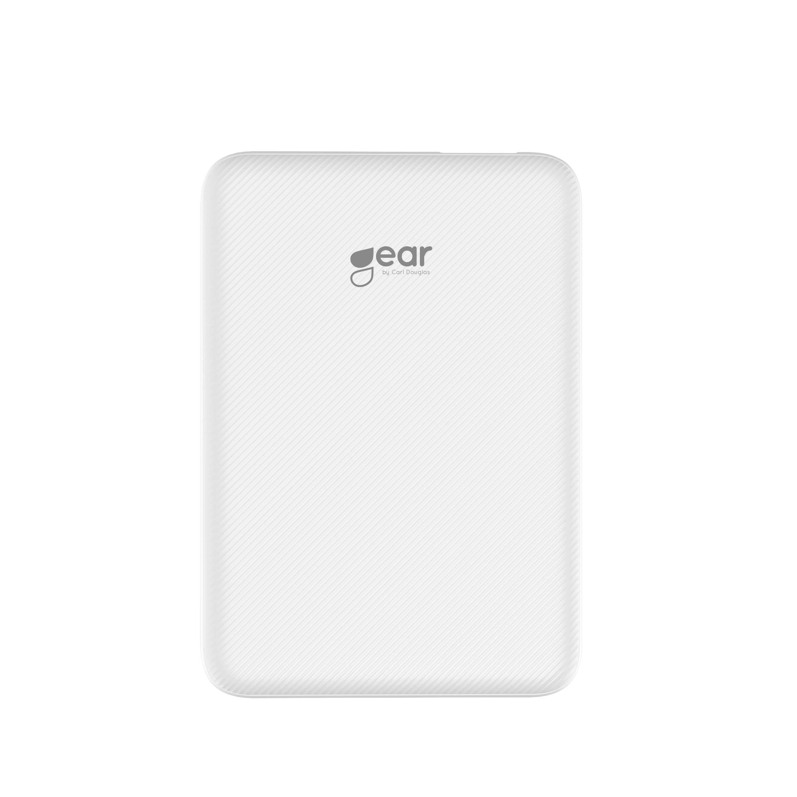 GEAR Powerbank 10000 mAh 1xUSB-C 1xUSB-A 1xMicroUSB - Vit | 505295 | AlltMobil