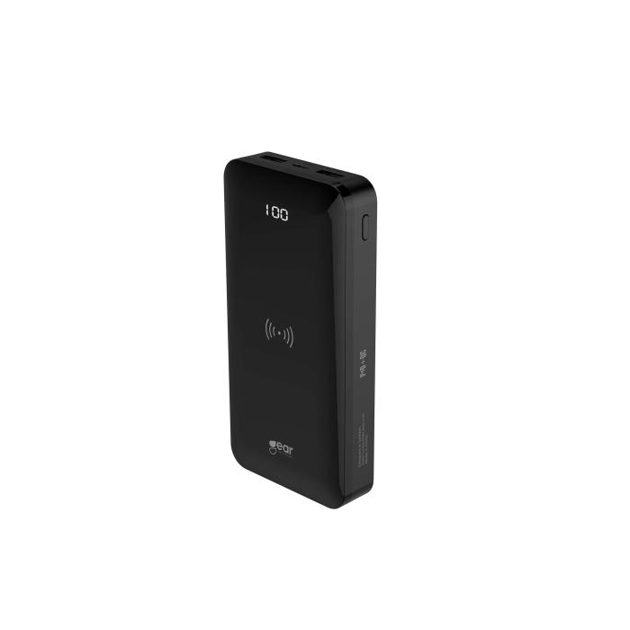 UTGATT1 - GEAR Powerbank 20000 mAh xUSB-C 2xUSB-A 1xMicroUSB LEDindicator - Svart