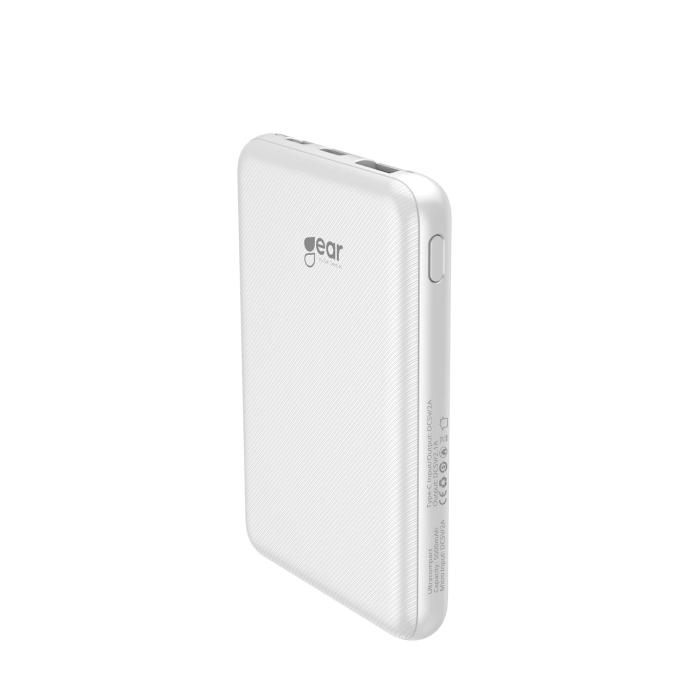 GEAR - GEAR Powerbank 5000 mAh 1xUSB-C 1xUSB-A 1xMicroUSB - Vit