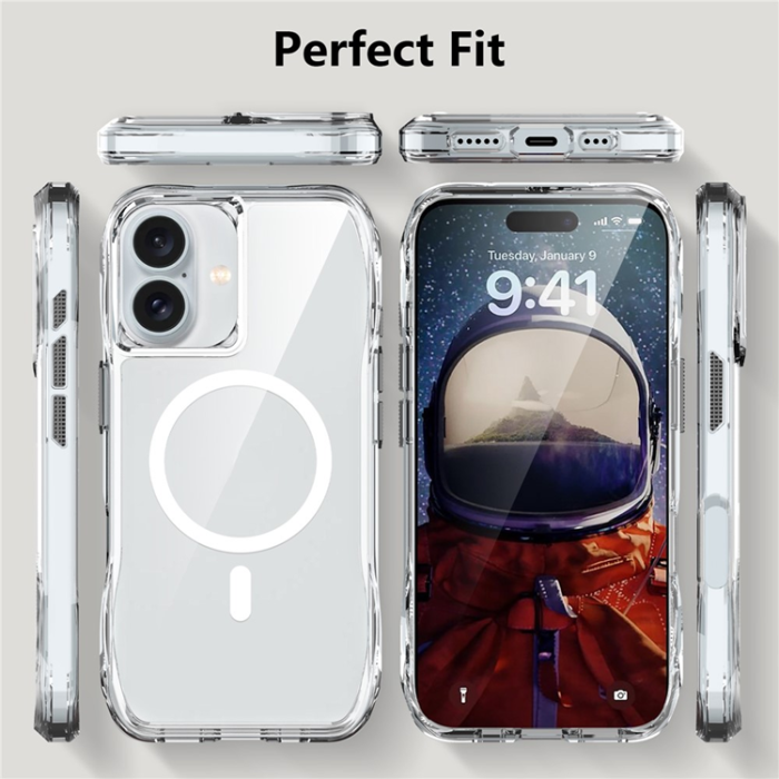 A-One Brand - iPhone 17 Mobilskal MagSafe TPU + PC Crystal Clear