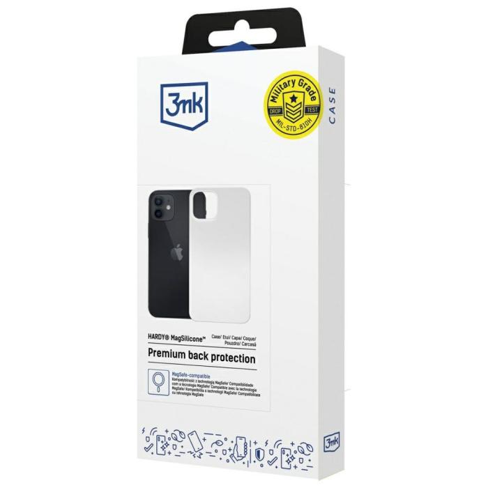 3MK - 3MK iPhone 12 Mobilskal MagSafe Hardy Silikon - Vit