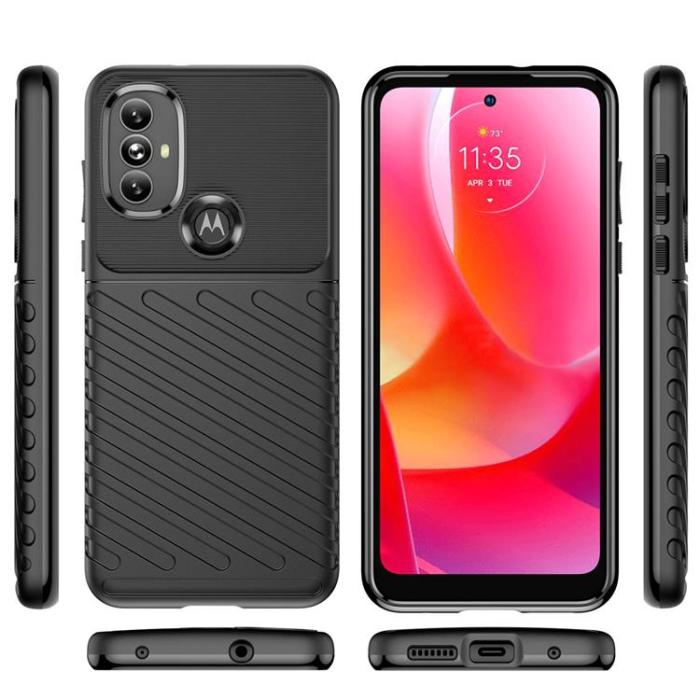 OEM - Thunder Flexible Armored Skal Motorola Moto G Power (2022) - Svart