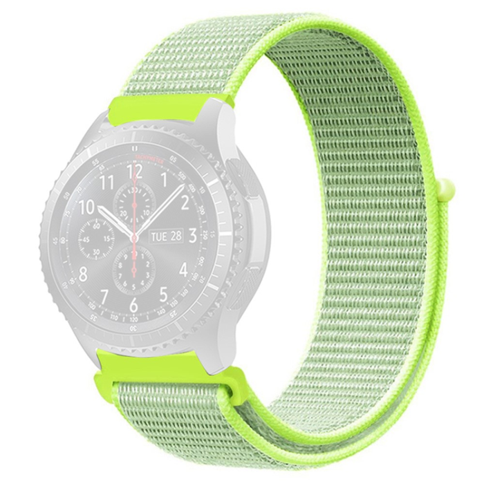 KALEBOL - Kalebol Galaxy Watch 6/6 Classic Armband Nylon Loop - Ljus Gul