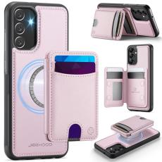 OEM - JEEHOOD Samsung Galaxy A34 5G Mobilskal KonstL&auml;der - Rosa