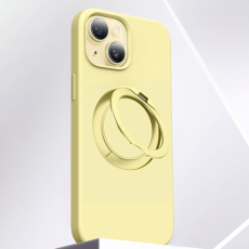 A-One Brand - iPhone 15 Mobilskal MagSafe Silikon Roterande Kickstand