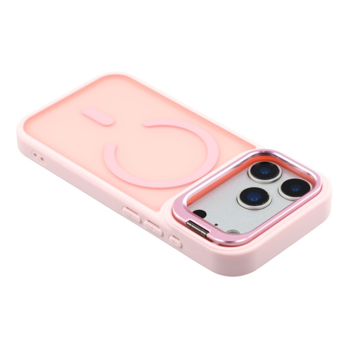 A-One Brand - iPhone 17 Pro Mobilskal MagSafe Lins Kickstand - Rosa