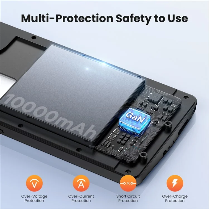 A-One Brand - Galaxy S25 Ultra Batteriskal 10000mAh Portable - Svart