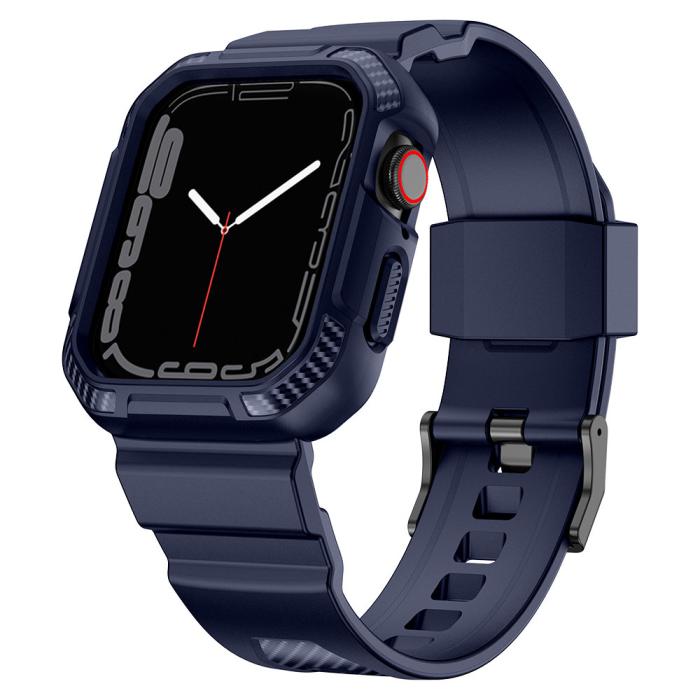 Kingxbar - Kingxbar Apple Watch 4/5/6/7/8/SE (38/40/41mm) Armband CYF106 - Blå