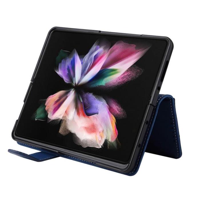 A-One Brand - Galaxy Z Fold 4 Plånboksfodral 2in1 Detachable - Blå