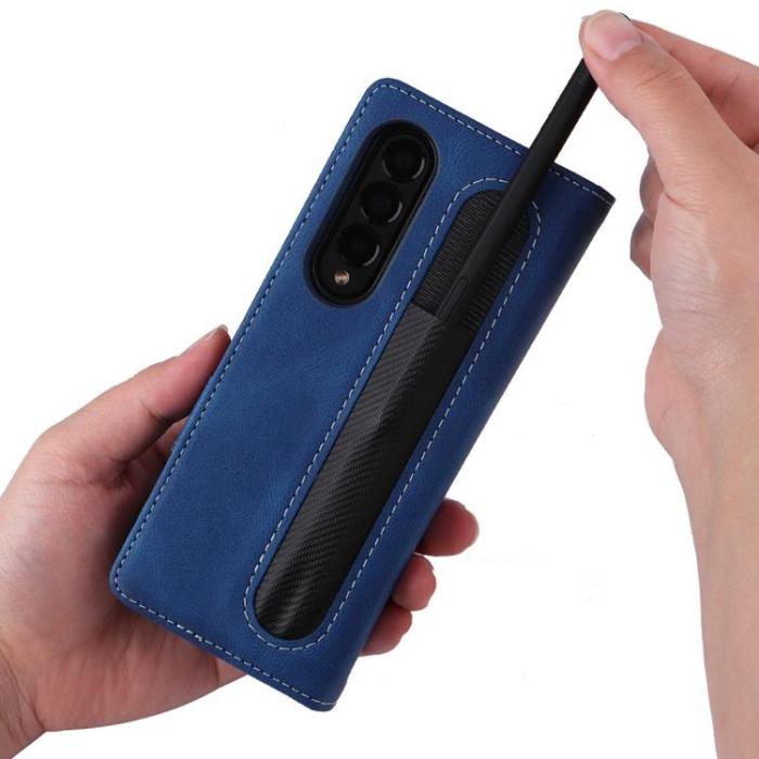 A-One Brand - Galaxy Z Fold 4 Plånboksfodral 2in1 Detachable - Blå