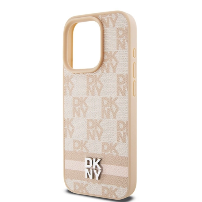 DKNY - DKNY iPhone 15 Pro Max Mobilskal Läder Checkered Mono Pattern