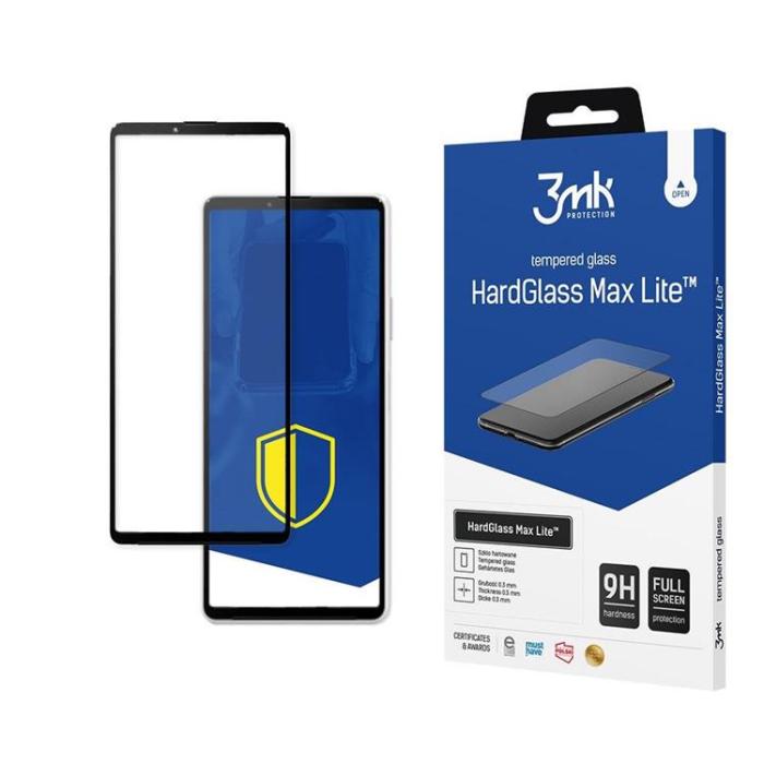 3MK - 3MK Sony Xperia 10 III 5G Härdat Glas Skärmskydd Max Lite - Svart