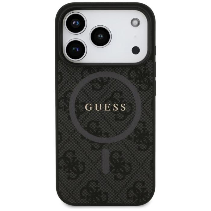 Guess - Guess iPhone 17 Pro Mobilskal MagSafe 4G Ring Classic Logo - Svart