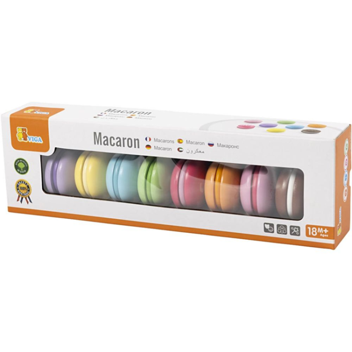 A-One Brand - VIGA macarons i trä, 8 delar