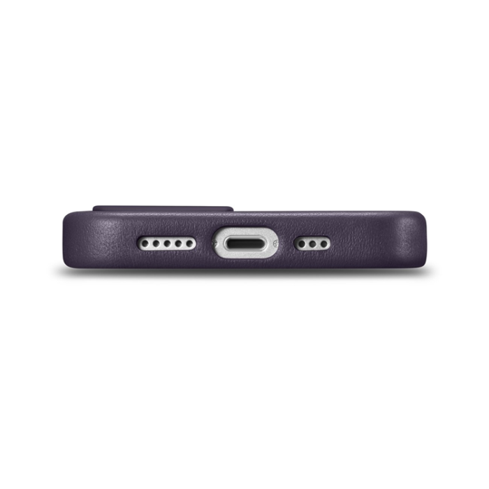 ICARER - iCarer iPhone 14 Skal MagSafe Äkta Läder - Mörklila