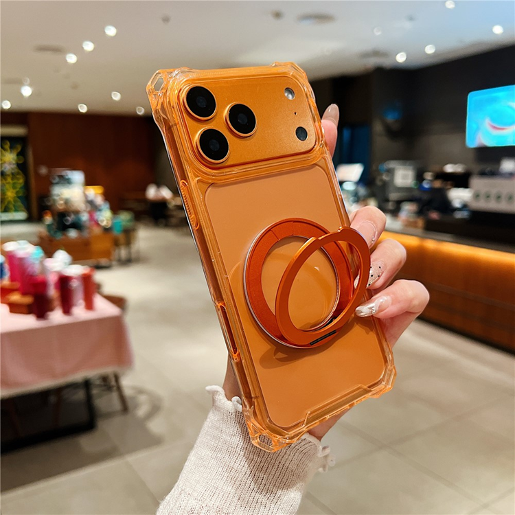 iPhone 17 Pro Mobilskal MagSafe Ring Kickstand - Orange | 2353 | AlltMobil