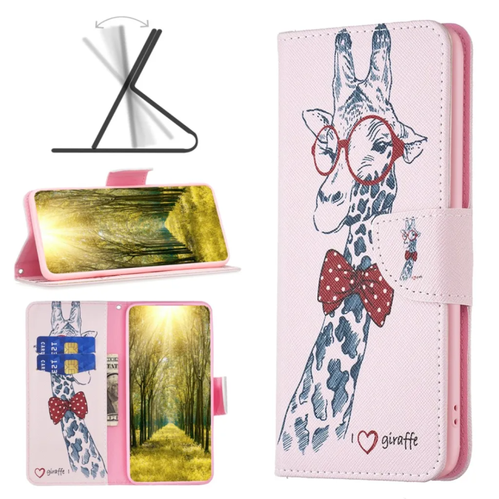 Taltech - iPhone 15 Pro Plånboksfodral med Tryck - Giraff
