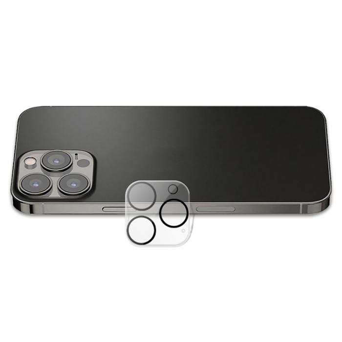 Mocolo - Mocolo iPhone 15 Pro Kameralinsskydd i Härdat glas Silk Printing HD