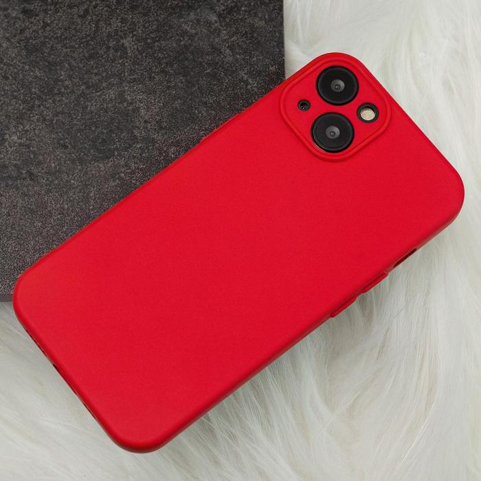 OEM - Silikon Skal iPhone 15 Plus Rött Skyddande