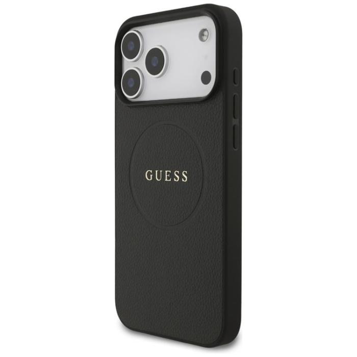 Guess - Guess iPhone 17 Pro Max Mobilskal MagSafe Grained Ring - Svart