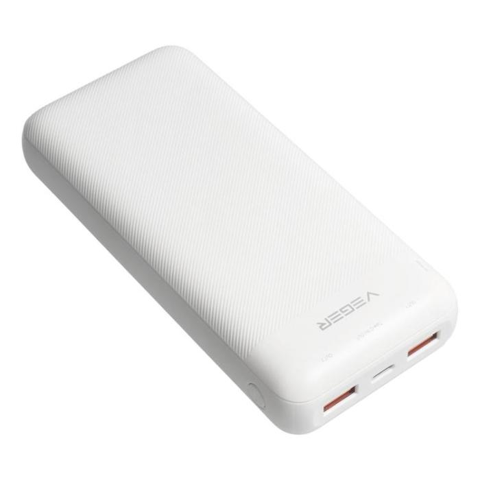 Veger - VEGER Powerbank 20000 mAh PD QC 3.0 2A 20W L20S - Vit