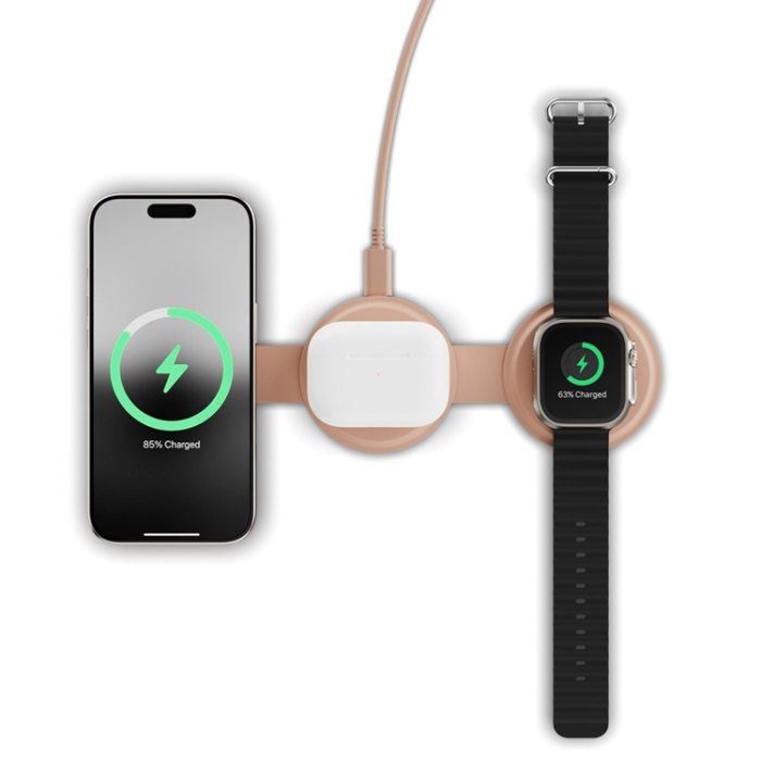 Satechi - Satechi Trådlös Laddare Magsafe iPhone, Apple Watch, AirPods - Desert Rosa