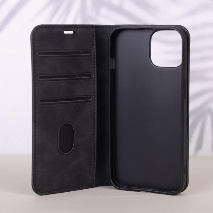 OEM - iPhone 16 Pro Plånboksfodral Smart Suede - Svart