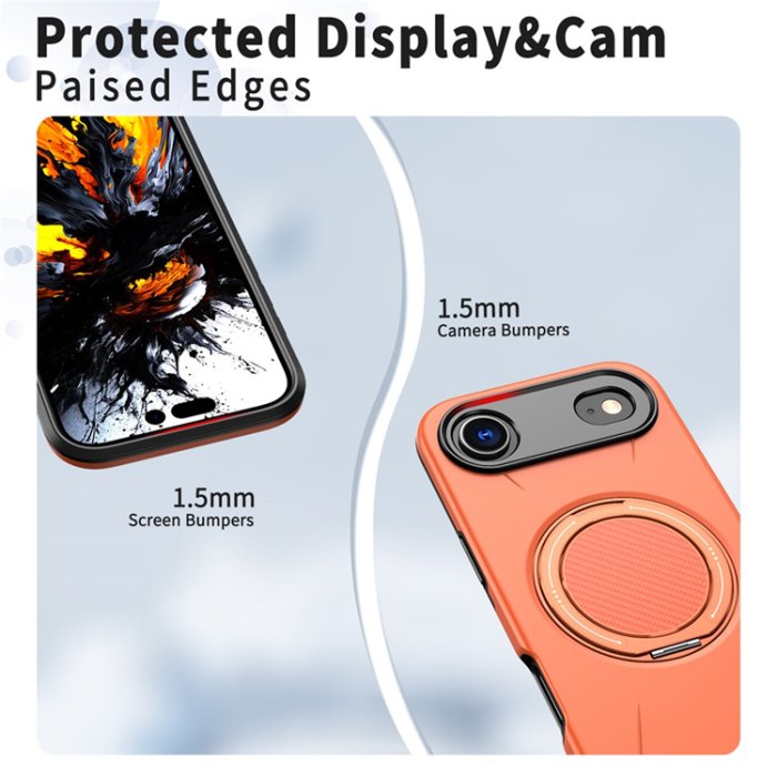 A-One Brand - iPhone Air Mobilskal MagSafe Rotating Kickstand - Orange