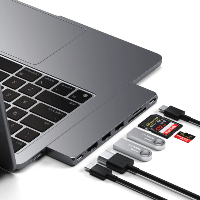 Satechi - Satechi USB-C Pro Hub Slim - Rymdgrå