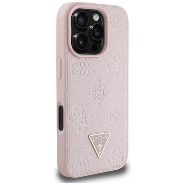 Guess - Guess iPhone 16 Pro Mobilskal MagSafe Hot Stamp Peony Triangle