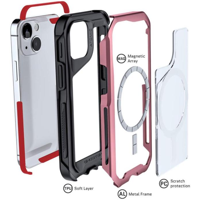 Ghostek - Ghostek Magsafe Atomic Slim Skal iPhone 13 mini - Rosa