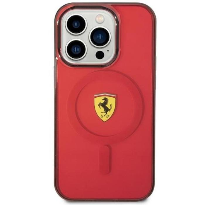 Ferrari - Ferrari iPhone 14 Pro Max Mobilskal Magsafe Translucent - Röd