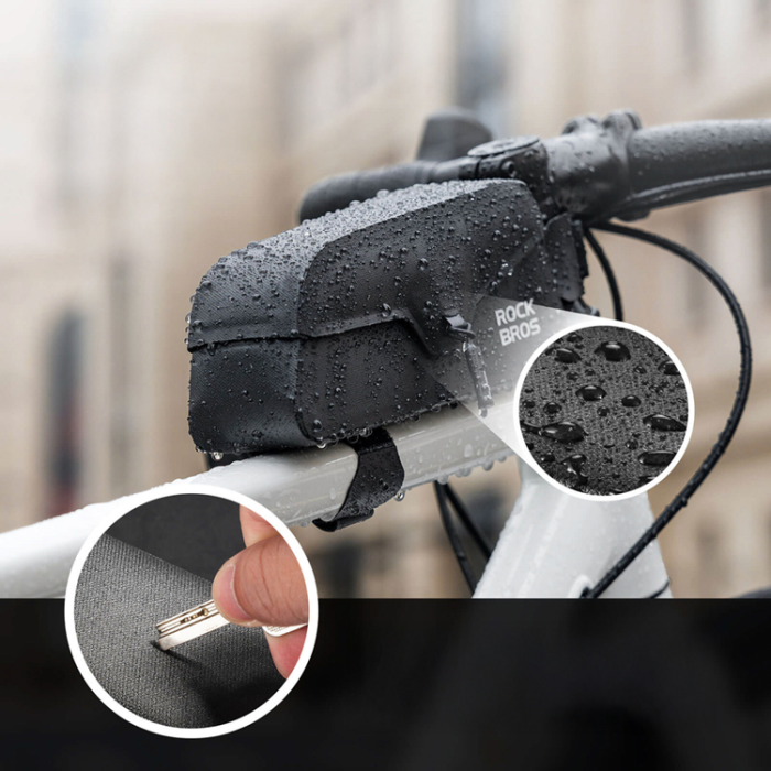 Rockbros - Rockbros Vattentät Cykelramväska med Magnetisk Stängning 0.9L - Svart