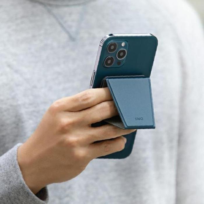 UTGATT5 - Uniq Lyft Magnetic Snap-on Telefonställ och Korthållare - Brun
