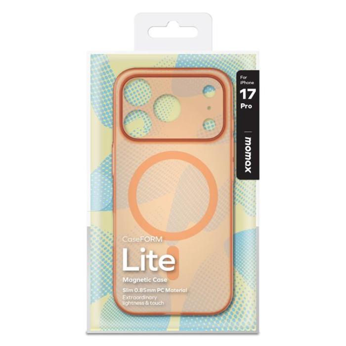 MOMAX - MOMAX iPhone 17 Pro Mobilskal MagSafe Ultra Slim - Transparent Orange