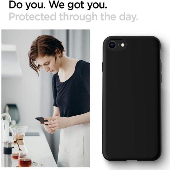 UTGATT1 - Spigen Liquid Crystal Skal iPhone 7/8/SE (2020/2022) - Matte Svart