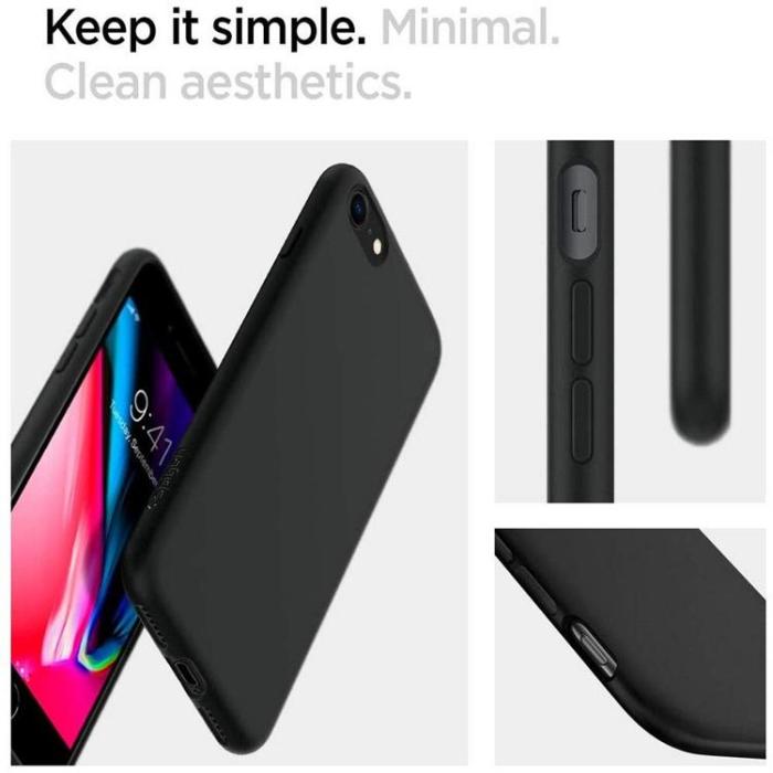 UTGATT1 - Spigen Liquid Crystal Skal iPhone 7/8/SE (2020/2022) - Matte Svart