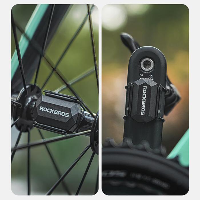 Rockbros - Rockbros 2-i-1 ANT+ och Bluetooth Hastighets- eller Kadenssensor - Svart