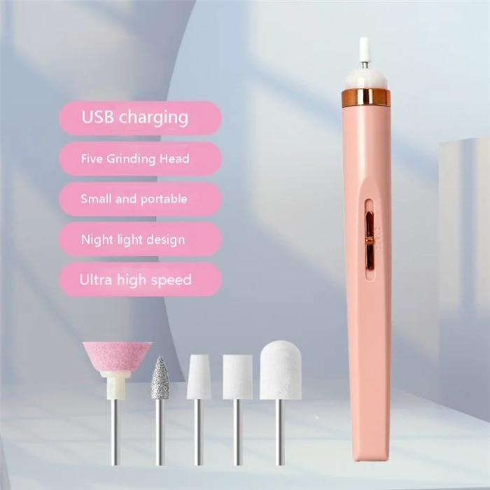 OEM - Elektrisk Nagelborrmaskin Mini för Slipning, Polering - Rosa