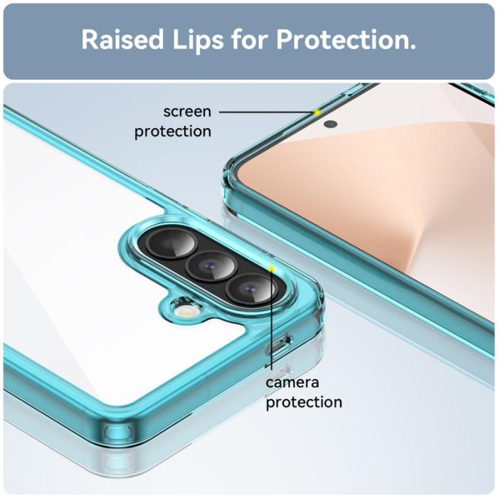 WANLONFENG - WANLONFENG Mobilskal till Samsung Galaxy A57 TPU Akryl Skydd - Transparent Blå