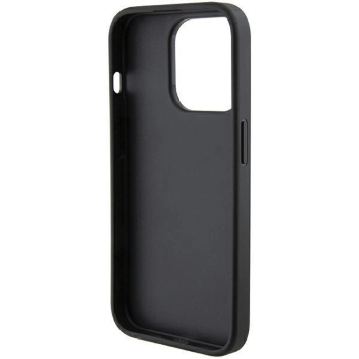 Ferrari - Ferrari iPhone 15 Mobilskal Grip Stand Metal Logo - Svart