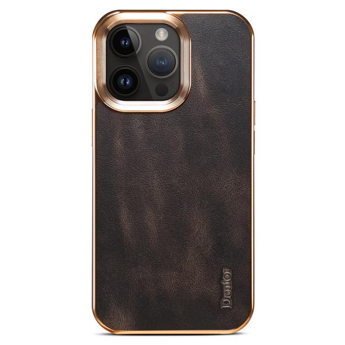 DENIOR - DENIOR Mobilskal till iPhone 16 Pro Max Äkta Läder Svart