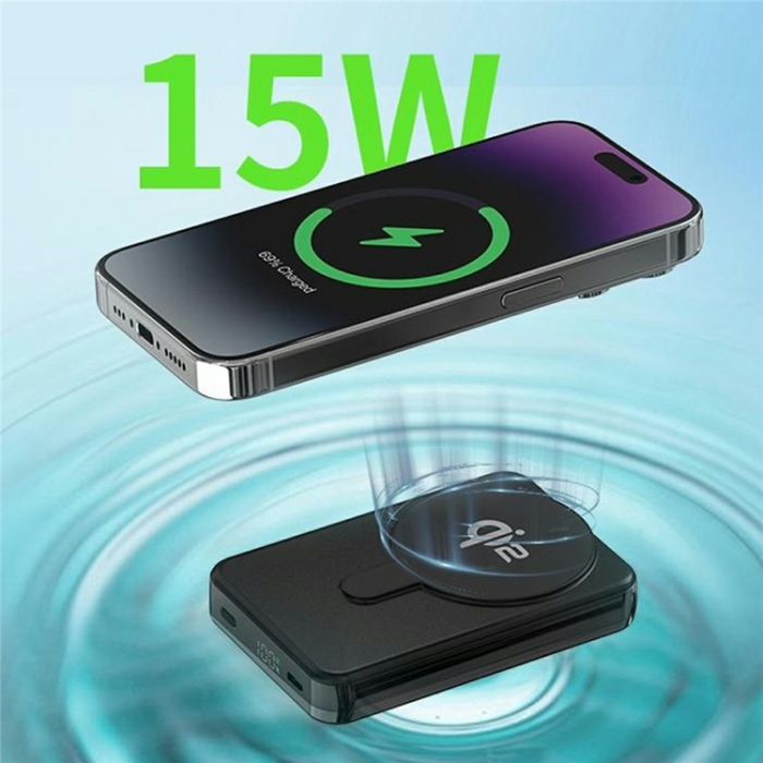 OEM - Qi2 Trådlös Magnetisk Powerbank 10000mAh 35W - Vit