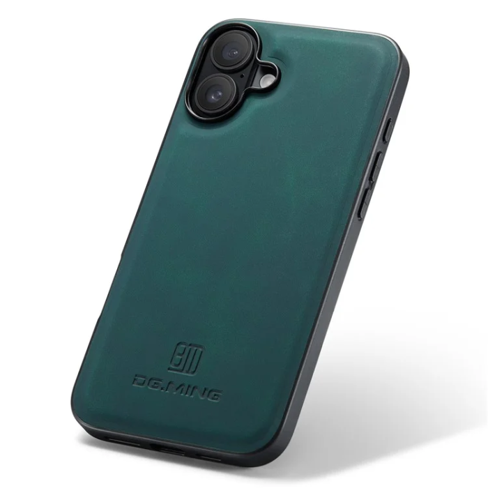DG.MING - DG.MING iPhone 16 Mobilskal Hybrid Läder - Grön
