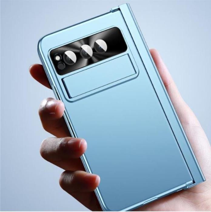 OEM - Google Pixel Fold Mobilskal Electroplating Kickstand - Silver
