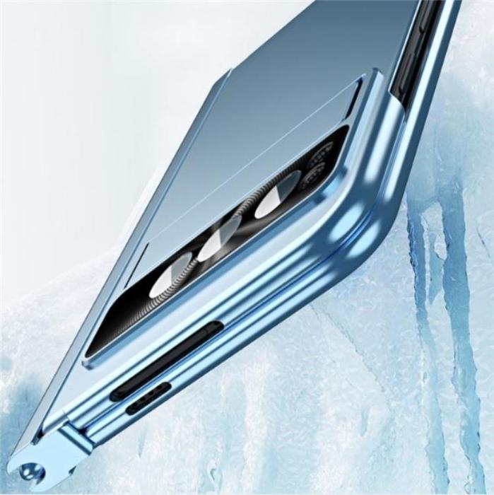 OEM - Google Pixel Fold Mobilskal Electroplating Kickstand - Silver