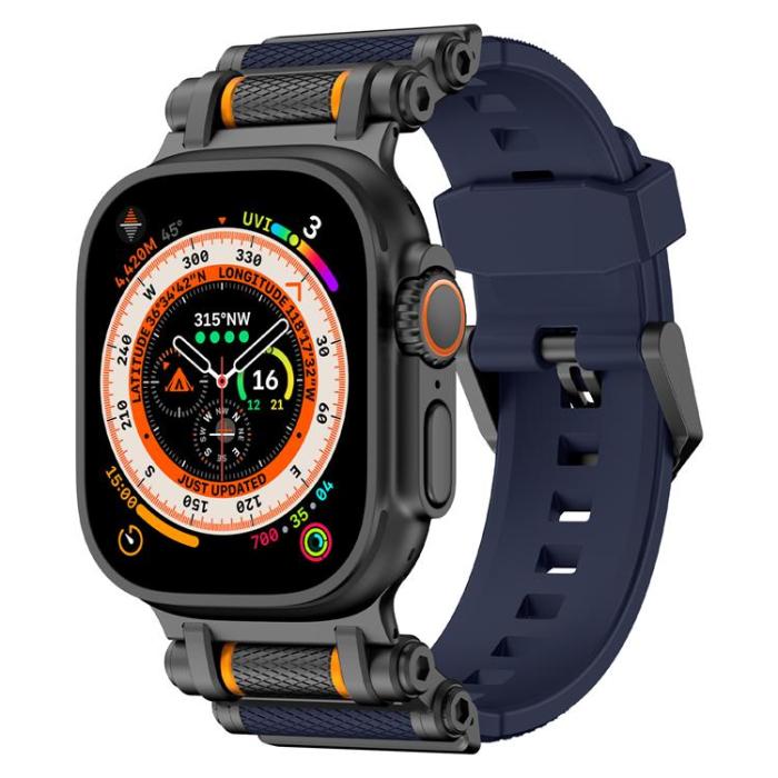 Boom of Sweden - Apple Watch Ultra 2 (49mm) Armband Rotation Axis Silikon - Blå