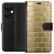 iSecrets - Pl&aring;nboksfodral till OnePlus Nord CE3 med Gyllene Murstenar